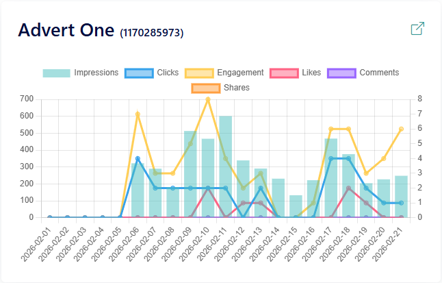 LinkedIn Advert Stat Dashboard