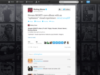 MGMT Rolling Stone Tweet