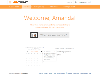 Today Show - RSVP Calendar with Tooltip