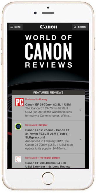 World of Canon Reviews